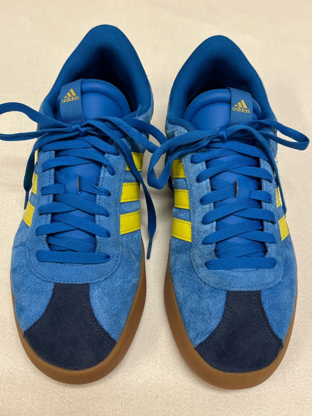 Adidas VL Court 3.0 Blue / Yellow Mens Shoe 11